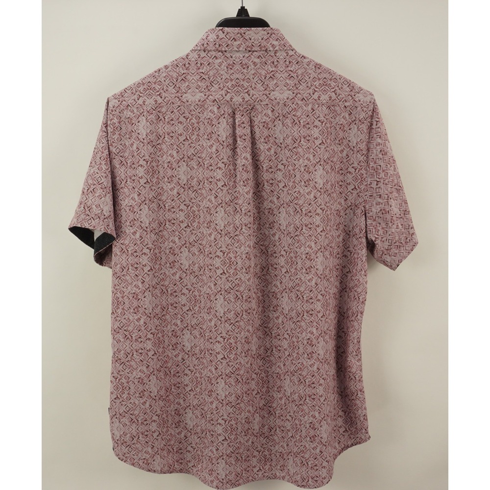 7 Diamonds Track Stars Woven Stretch Performance Button Shirt Mens XL Geometric - Picture 2 of 8